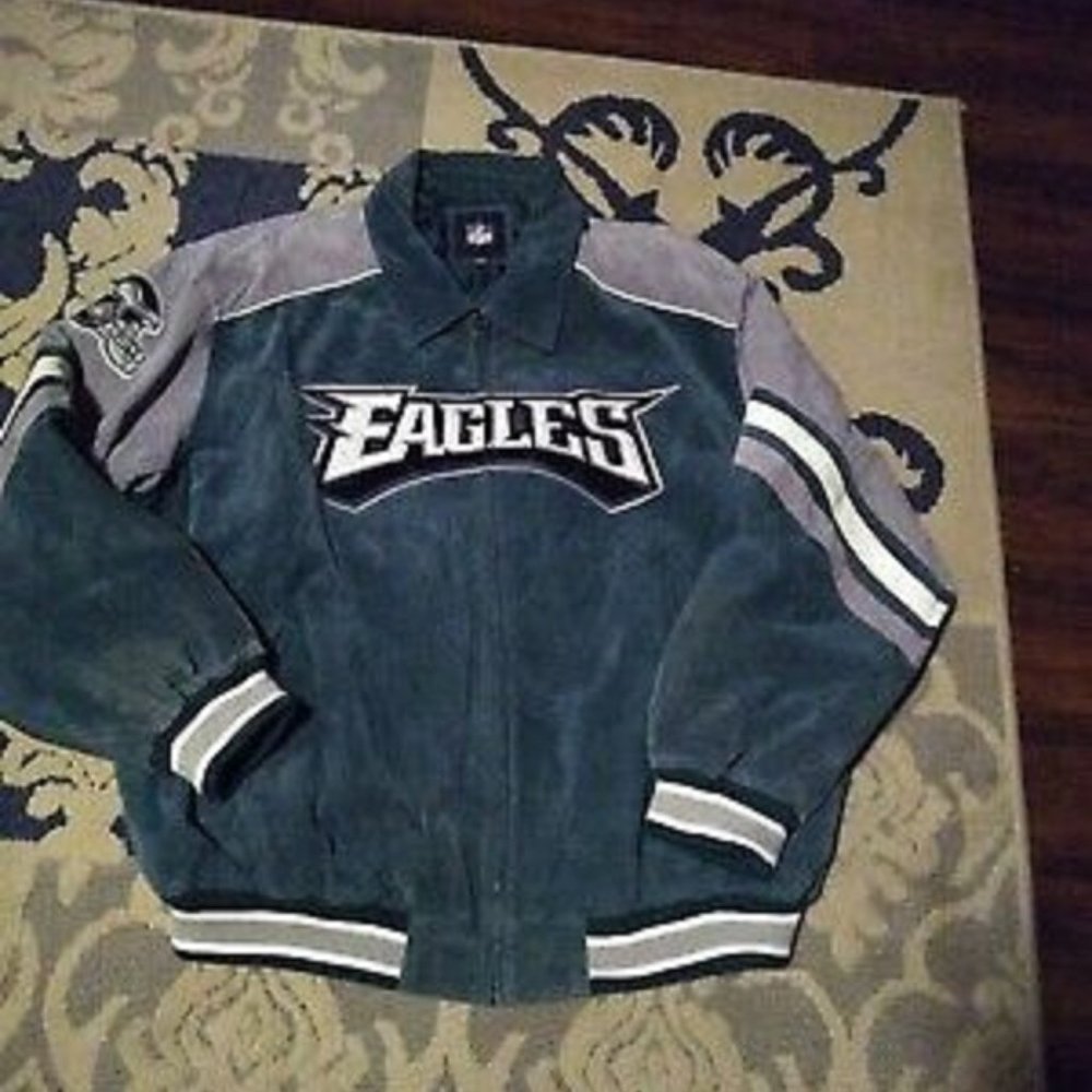 Philadelphia eagles suede leather jacket NWT